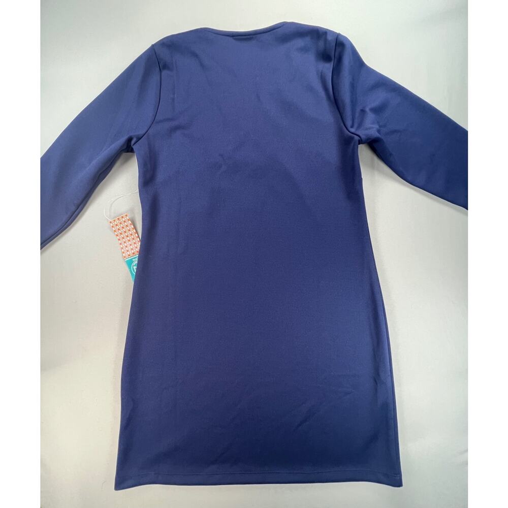 New Tracy Negoshian Payton Navy Long Sleeve Shift Dress (Women's S) - MSRP $150 - Picture 6 of 12